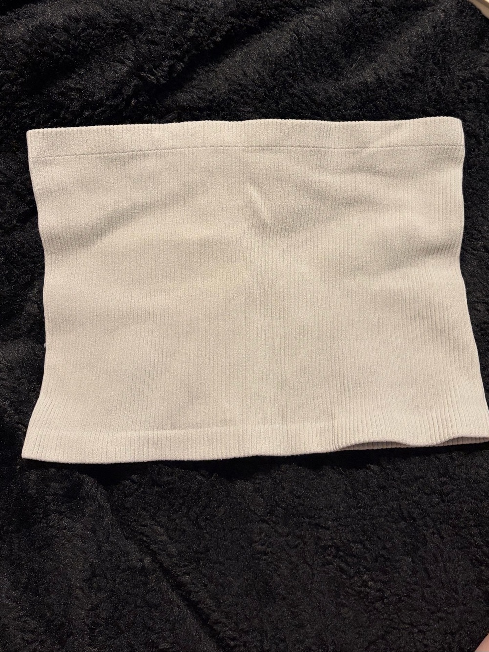 Free People Light Gray Ribbed Tube Top